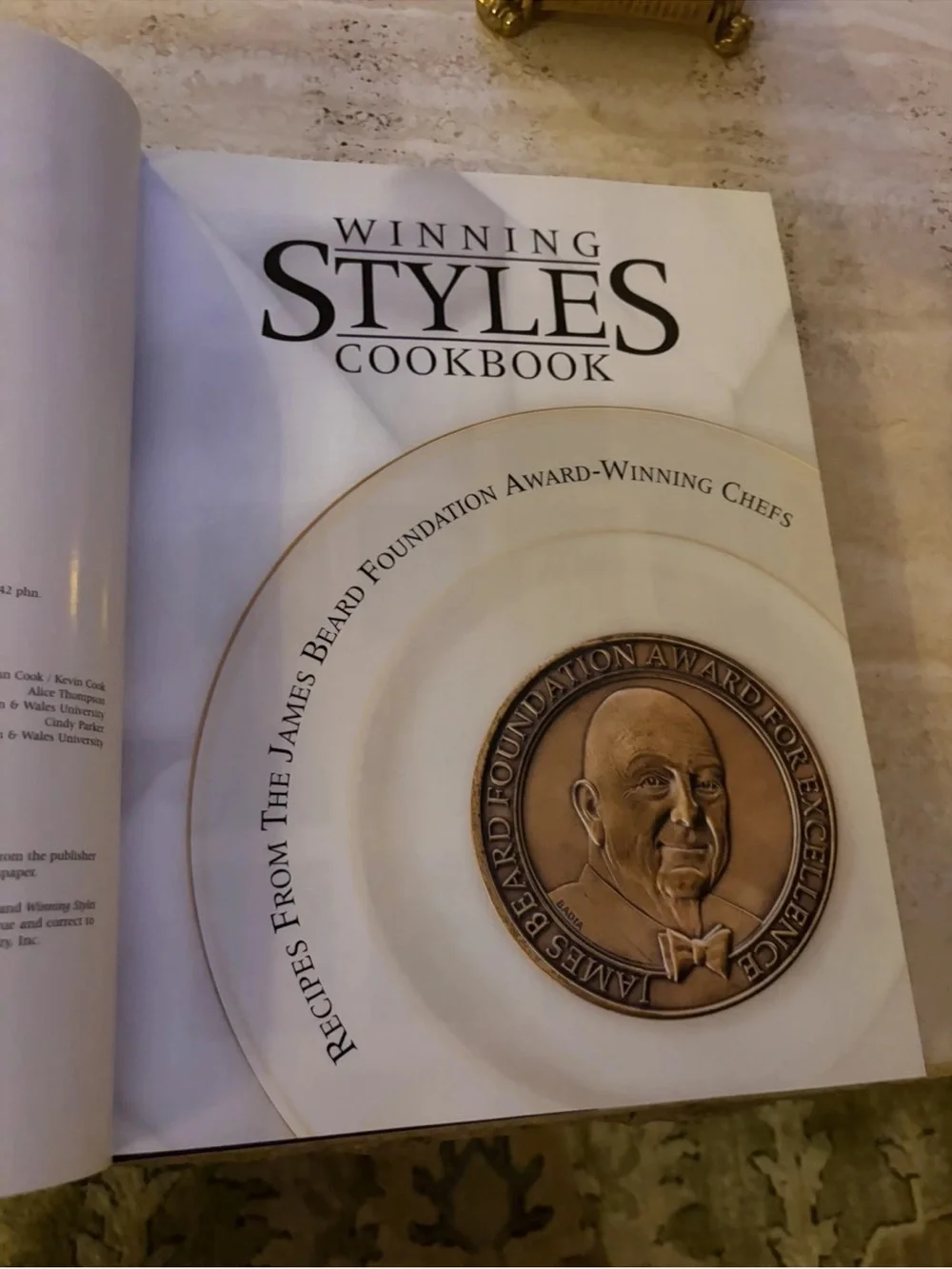 Winning Styles Cookbook — Recipes from 2004 James Beard Award Winners hardback